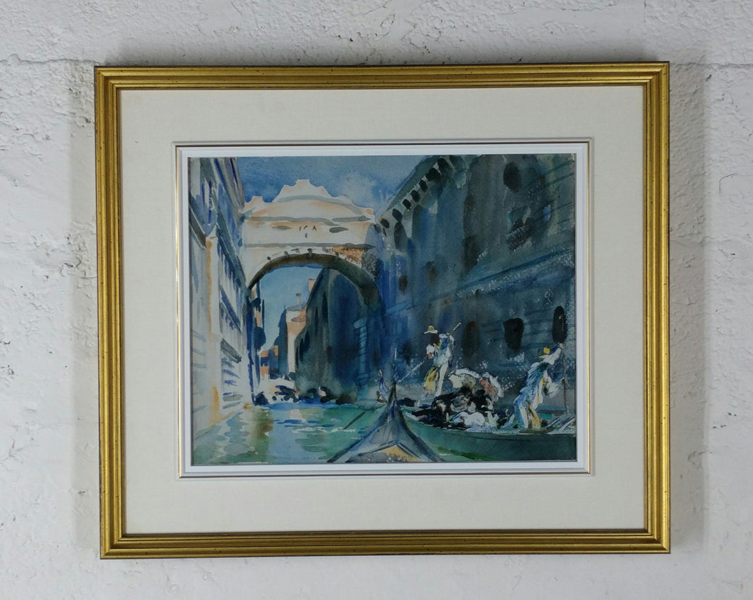 E-1061 John Singer Sargent Bridge of Sighs Watercolor 1904
