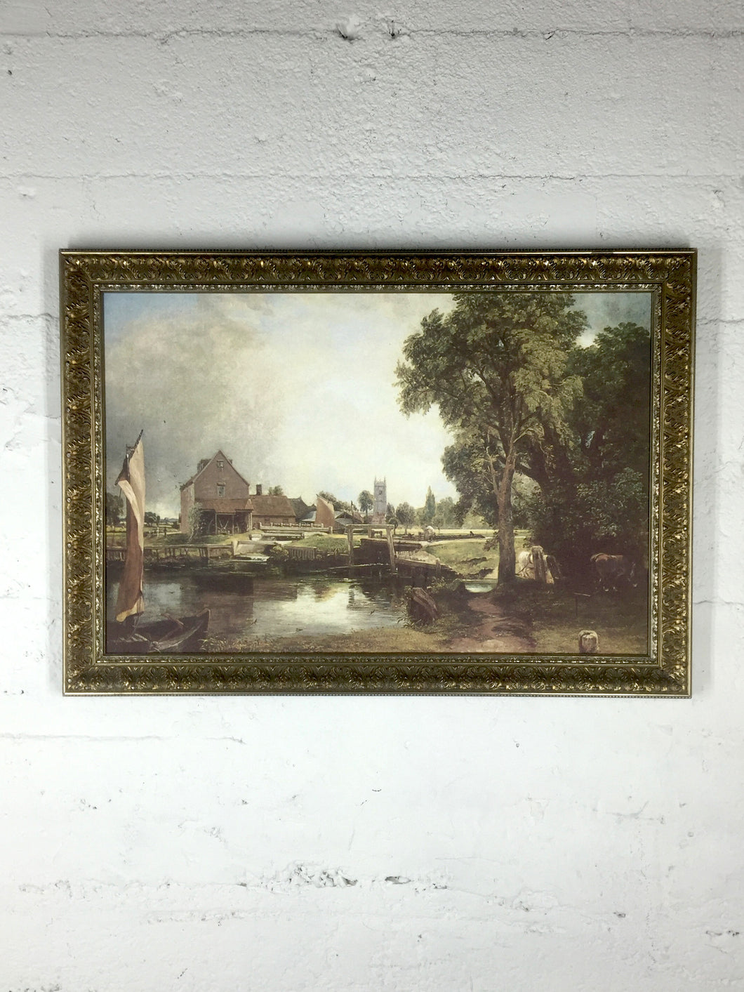 E-1087 Dedham Lock and Mill by John Constable 1820