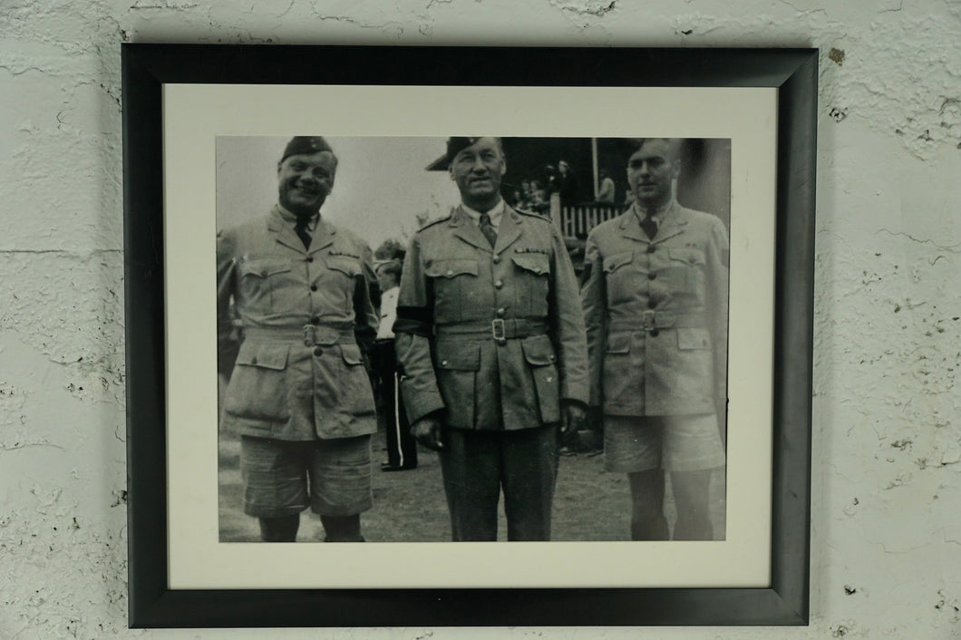 3003 Vintage Black and White Photo Army Officers Circa WWII