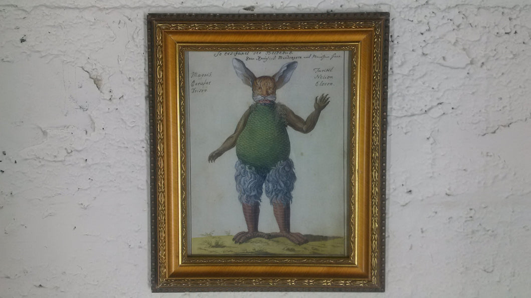 5026 Bizarre Rabbit Man With Feathered Legs and Talons