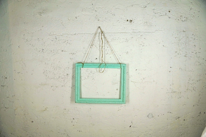 6003  Slightly Distressed Empty Turquoise Frame