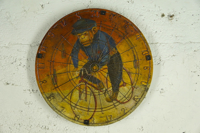 7000 Dartboard With Monkey on a Bicycle