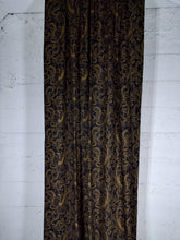 Load image into Gallery viewer, 9014 - Black and Gold Cotton Print Damask - French Pleat

