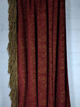 Load image into Gallery viewer, 9015 - Red/Gold Silk Brocade - Trimmed - Rod Pocket
