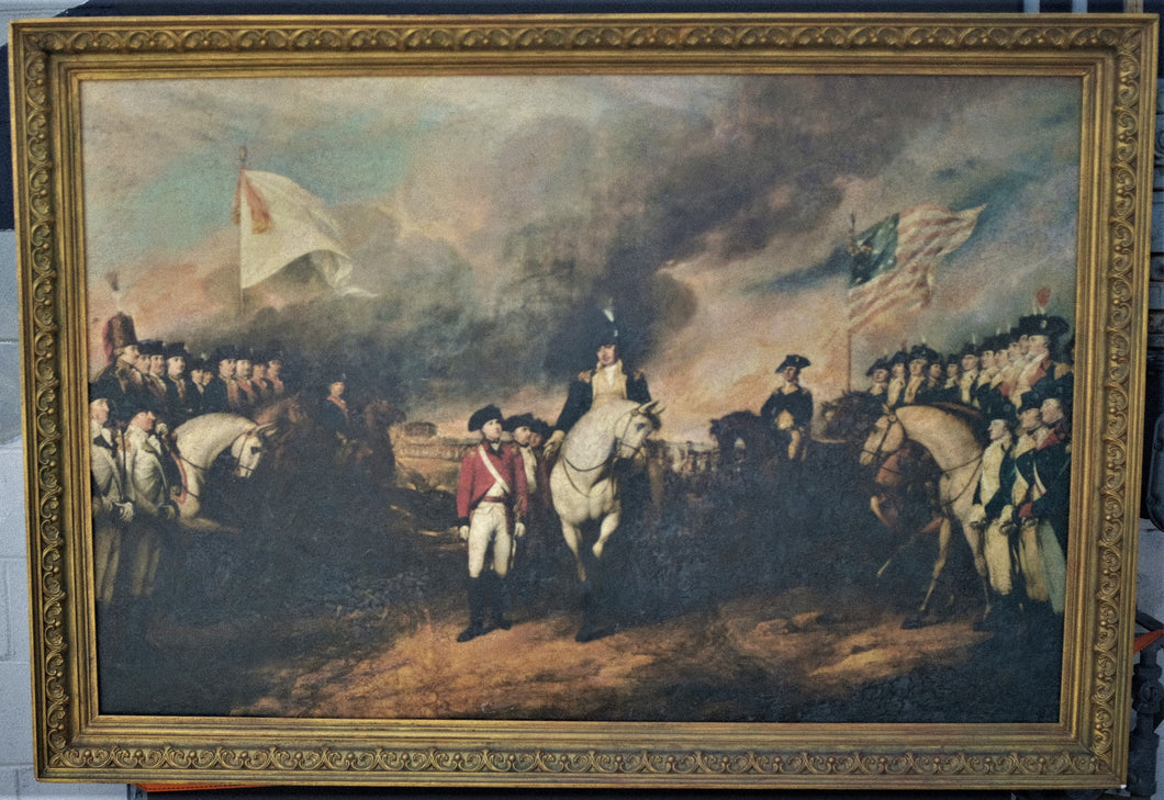 F-1098 General Cornwallis Surrenders to the Victorious United States by Trumbull 1820 Foam Frame