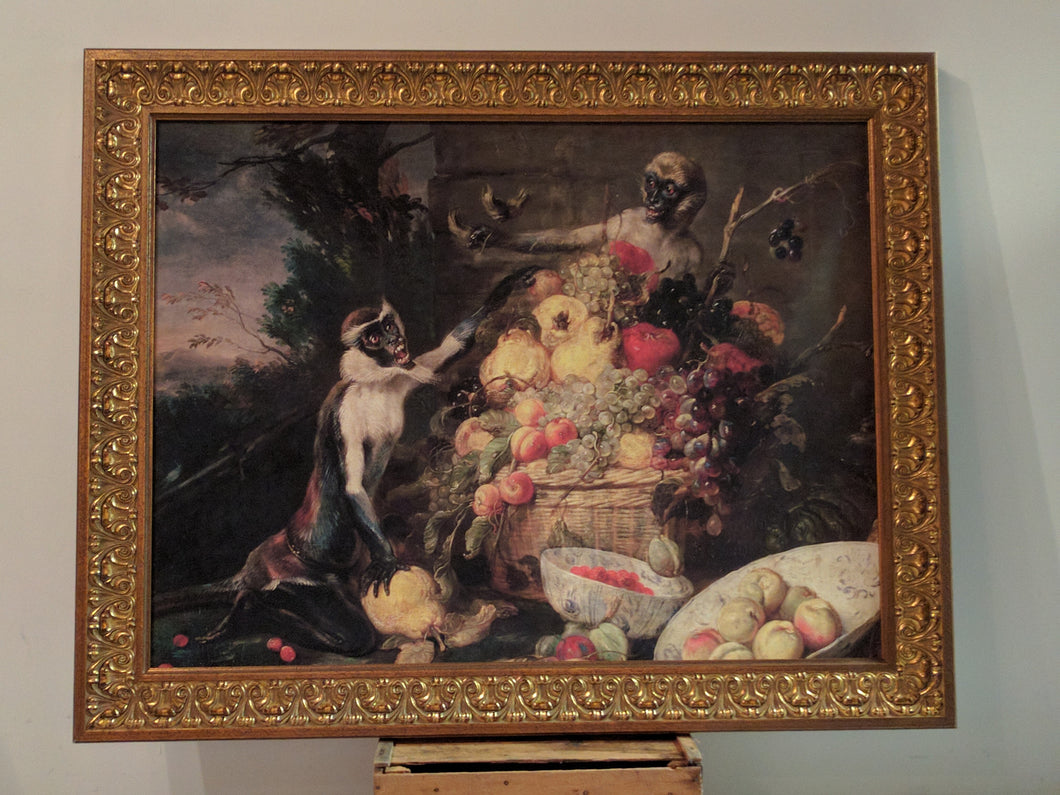 E-1107 Monkeys Playing With a Flowers by Frans Snyders
