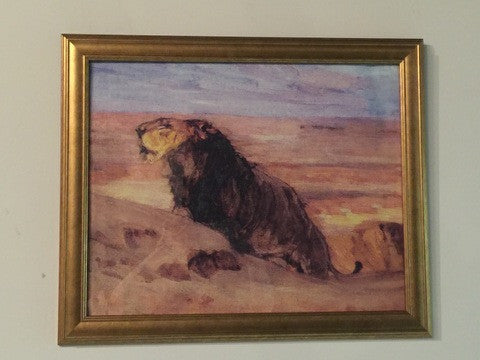 I-1002 Lion in Gold Frame