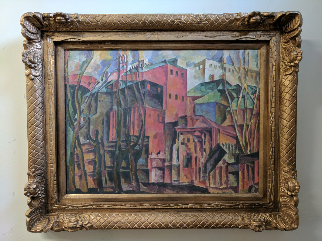 A-0010 Landscape With Dry Trees and Tall Buildings 1920 Aristarkh Lentulov ...