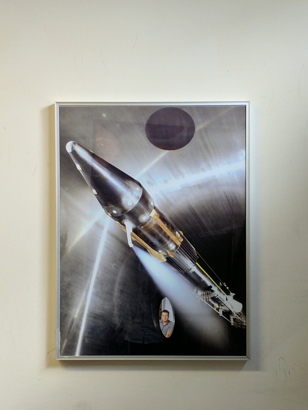 2096 Rocket Space Boys Room Collage Silver Frame