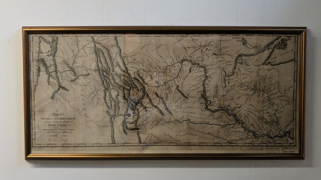 K-1003 Lewis and Clark Map of Journey of America Circa 1806