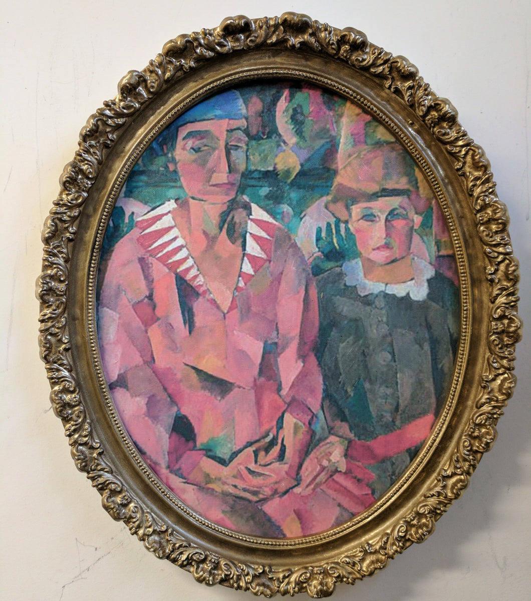 A-0044 Portrait of Artist's Wife and Daughter 1915 - Aristarkh Lentulov