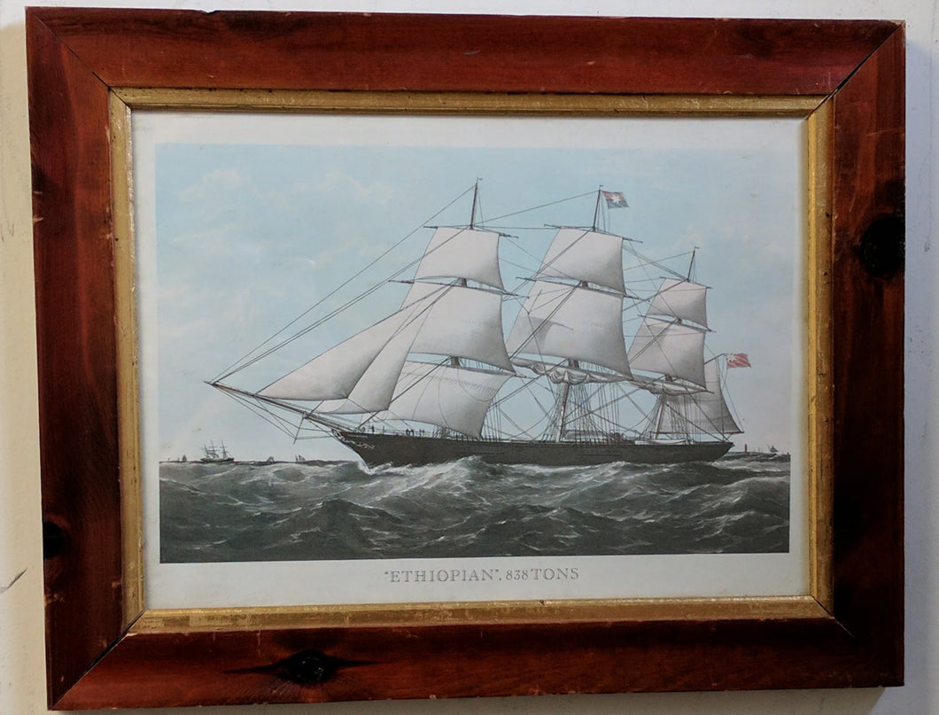 M-1007  Clipper Ship Circa 1840 Vintage