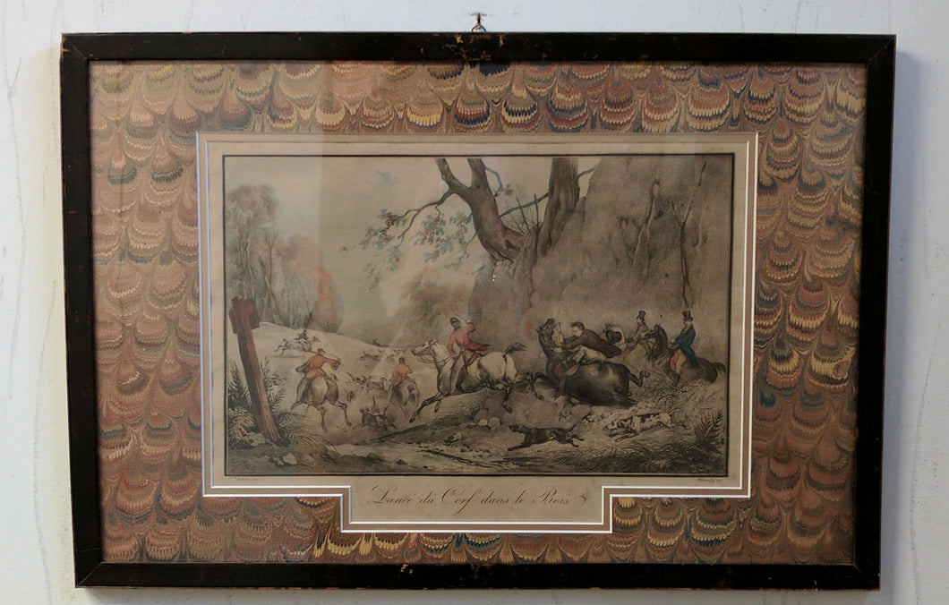5140 Print of French Hunting Scene 
