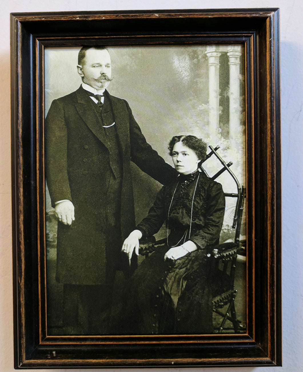 3080 Victorian Era Couple Posed Black and White