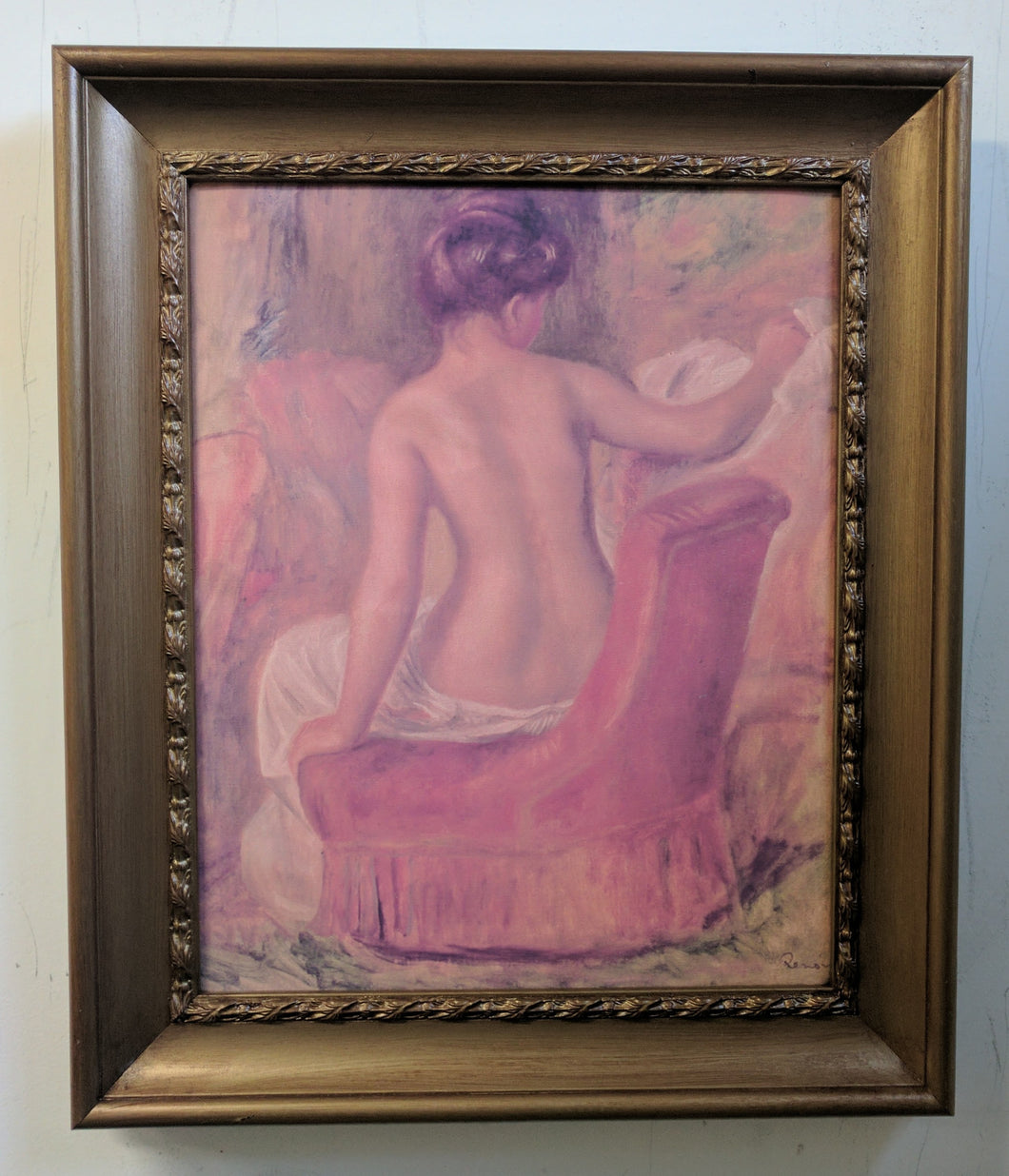 E-1163 Nude in an Armchair by Renoir 1900