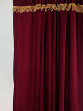 Load image into Gallery viewer, 9076 - Red Velvet - With Gold Trimmed Valance
