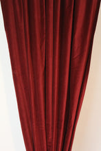 Load image into Gallery viewer, 9036 - Red Velvet - Rod Pocket - With Gold Tassle Trimed Valance
