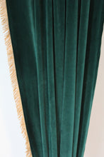 Load image into Gallery viewer, 9032 - Green Velvet with/without Gold Fringe - With Valance - Rod Pocket
