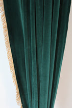 Load image into Gallery viewer, 9032 - Green Velvet with/without Gold Fringe - With Valance - Rod Pocket
