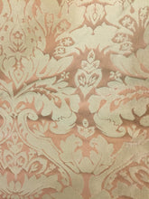 Load image into Gallery viewer, 9053 - Green/Gold Tone on Tone Silk Damask - Trimmed, With full tassel trimmed valance
