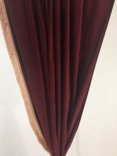 Load image into Gallery viewer, 9043 - Red Velvet Trimmed with Rose Gold Fringe
